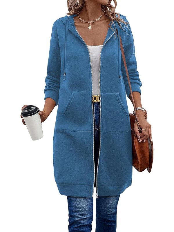 🔥Best-1 Sale Langlieger🔥Damen Herbst/Winter 2025 Lässige Fleece-Kapuzenpullover mit Reißverschluss
