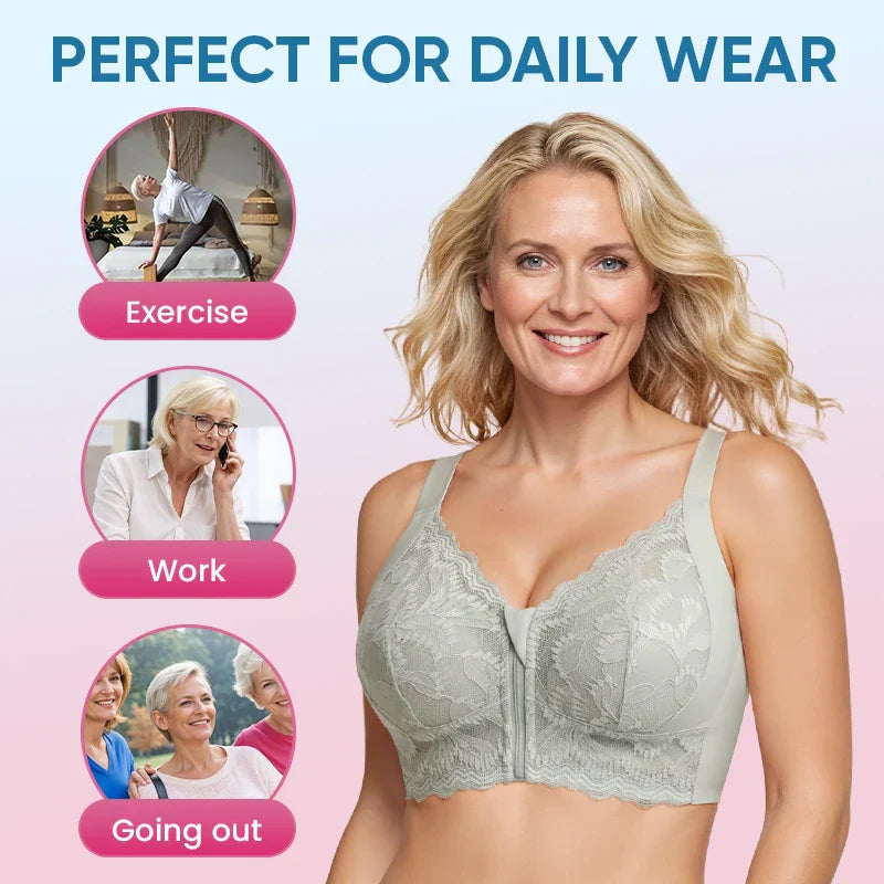 ZipLacy - CHRISTMAS SALE 70% OFF - Ultra Soft Front Zip Wireless Lifting Bra