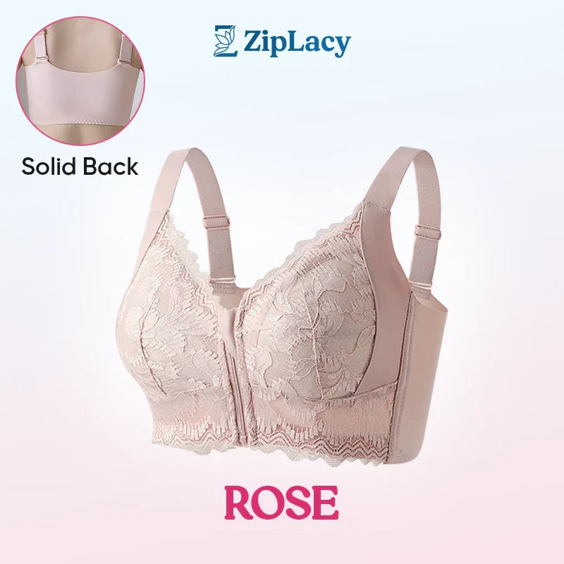 ZipLacy - CHRISTMAS SALE 70% OFF - Ultra Soft Front Zip Wireless Lifting Bra
