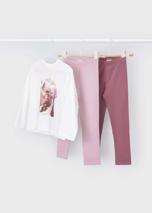 3-piece leggings set for girls
