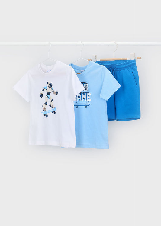 3-piece robot knit set boy