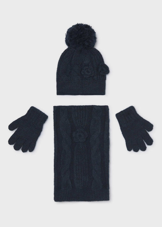 3-piece set girls scarf
