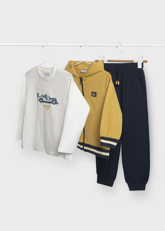 3-teiliger Trainingsanzug mit T-Shirt für Jungen