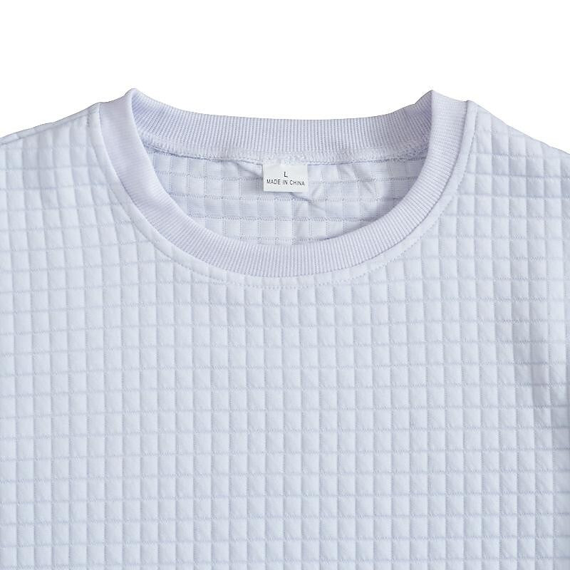 Men's Jacquard Small Check Pullover Sweatershirt