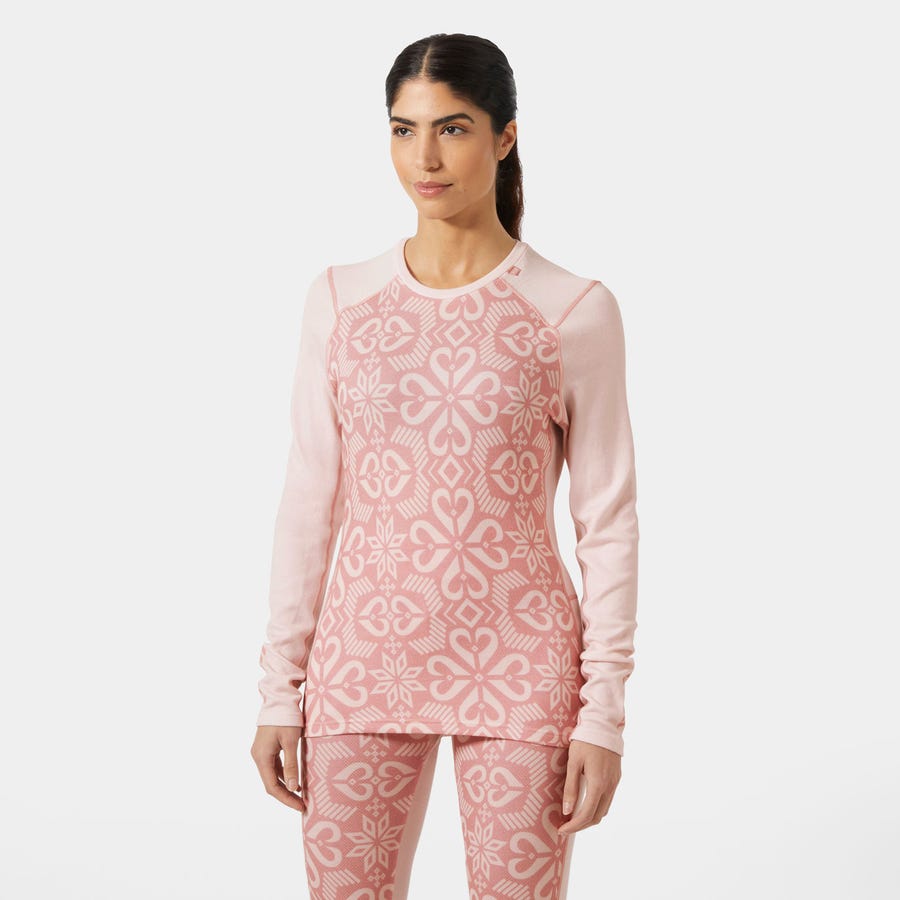 Women's LIFA Merino Midweight Graphic Long-Sleeve Crew Base Layer