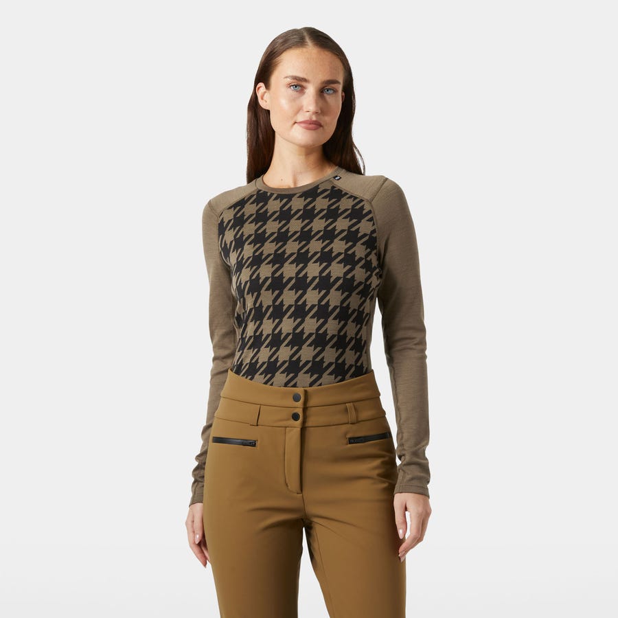 Women's LIFA Merino Midweight Graphic Long-Sleeve Crew Base Layer