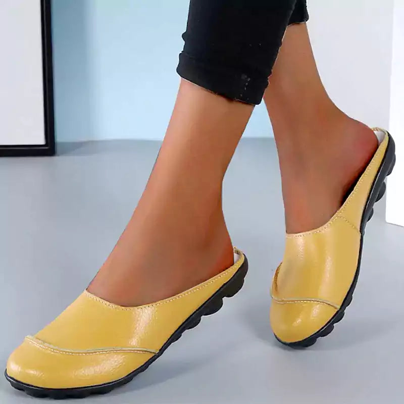 LetcloTM Leder weiche Sohlen Bequeme flache Sandalen
