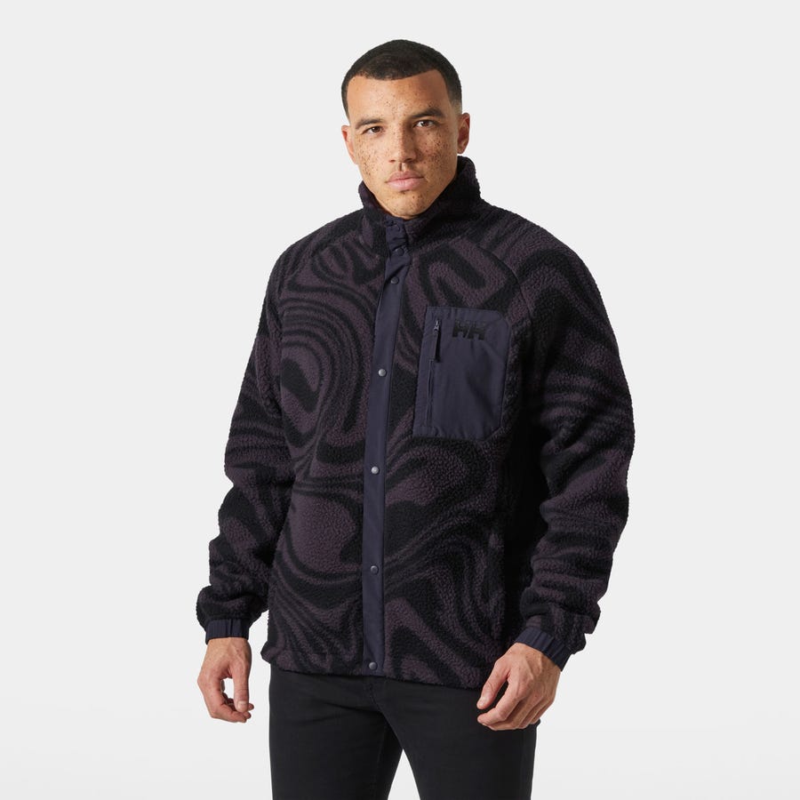 Men's Panorama Printed Pile Snap