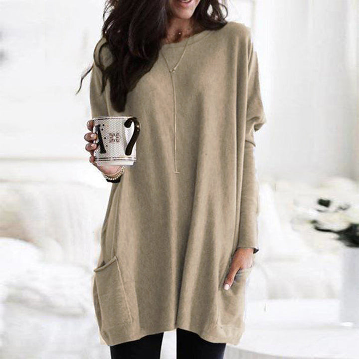 Damen schicker Rundhals-Pullover für Herbst/Winter