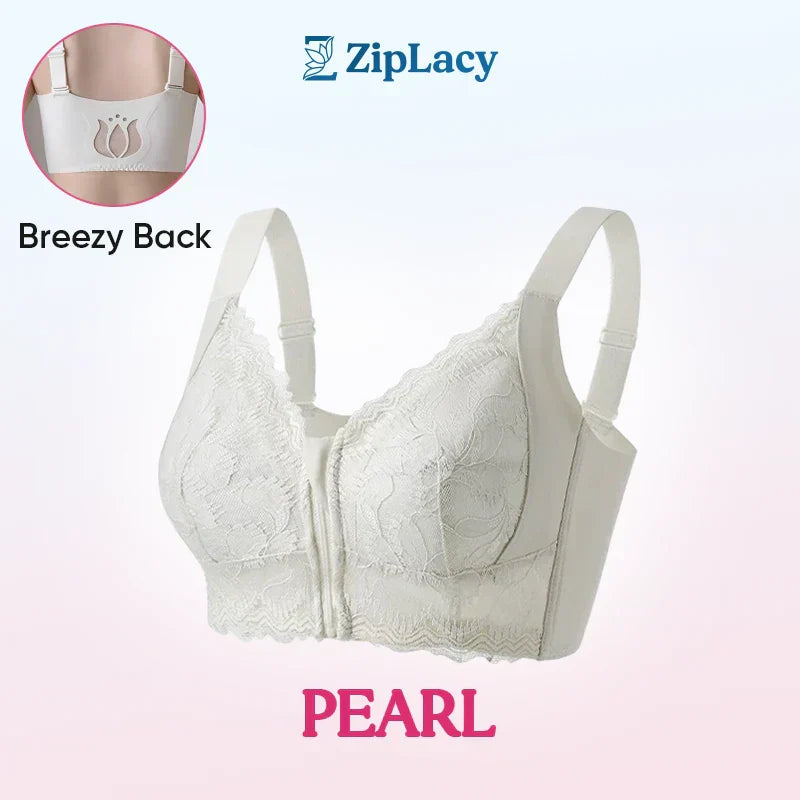 ZipLacy - CHRISTMAS SALE 70% OFF - Ultra Soft Front Zip Wireless Lifting Bra