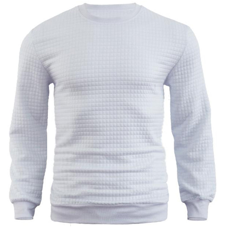 Men's Jacquard Small Check Pullover Sweatershirt