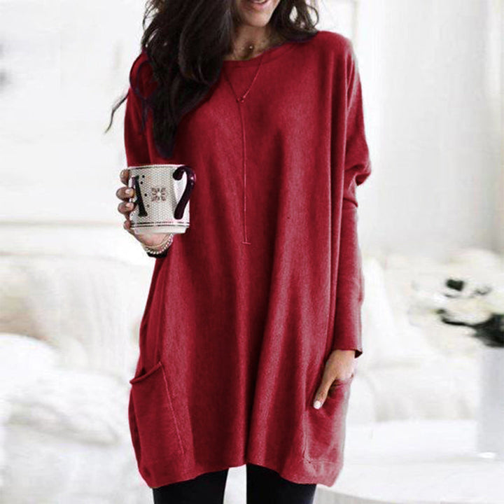Damen schicker Rundhals-Pullover für Herbst/Winter