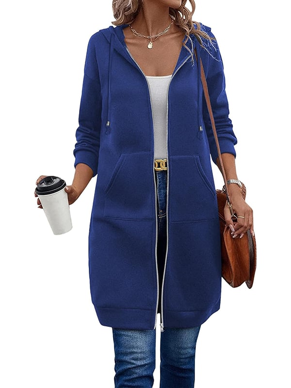 🔥Best-1 Sale Langlieger🔥Damen Herbst/Winter 2025 Lässige Fleece-Kapuzenpullover mit Reißverschluss