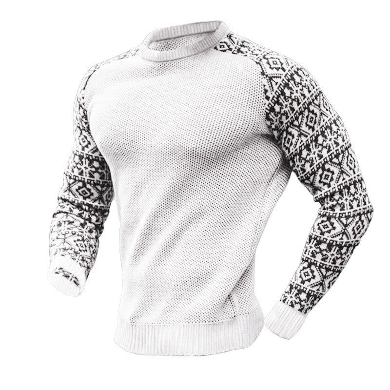 Men's Pullover Casual Long Sleeve Round Neck Sweater