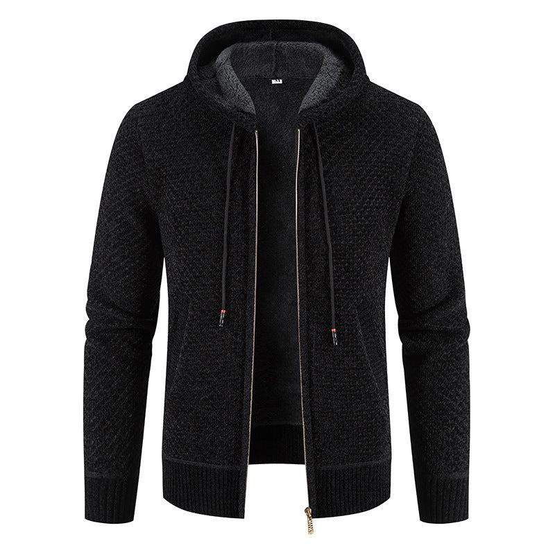 Gerippter Strick-Cardigan für Herren