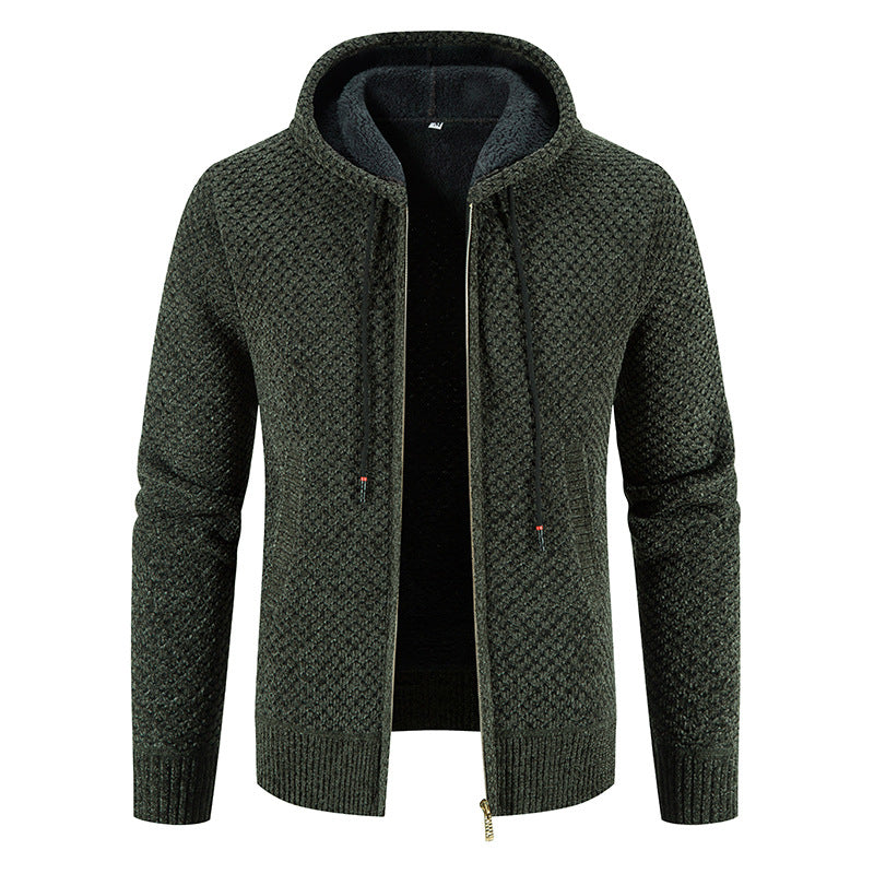 Gerippter Strick-Cardigan für Herren