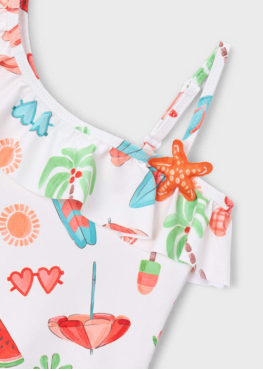 Asymmetrical swimsuit for girls