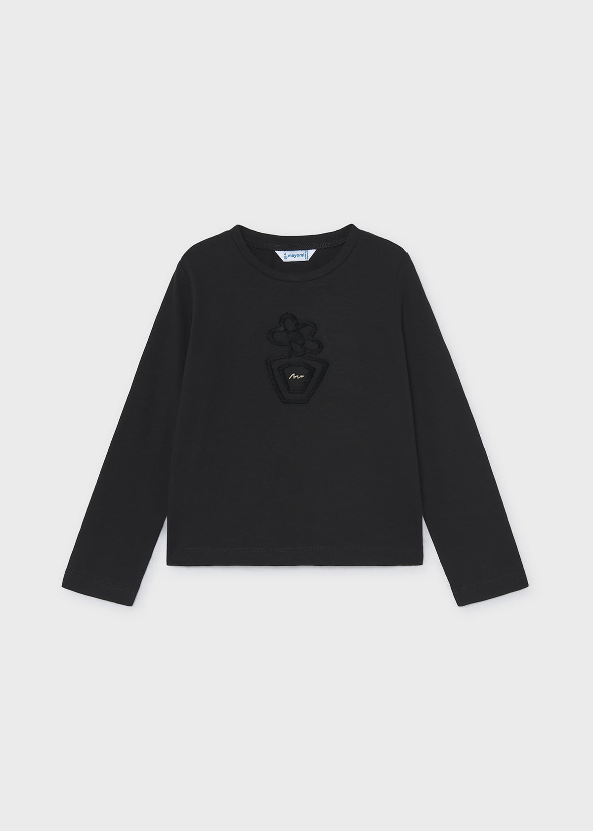 Einfaches T-Shirt mit Blumenmuster für Mädchen