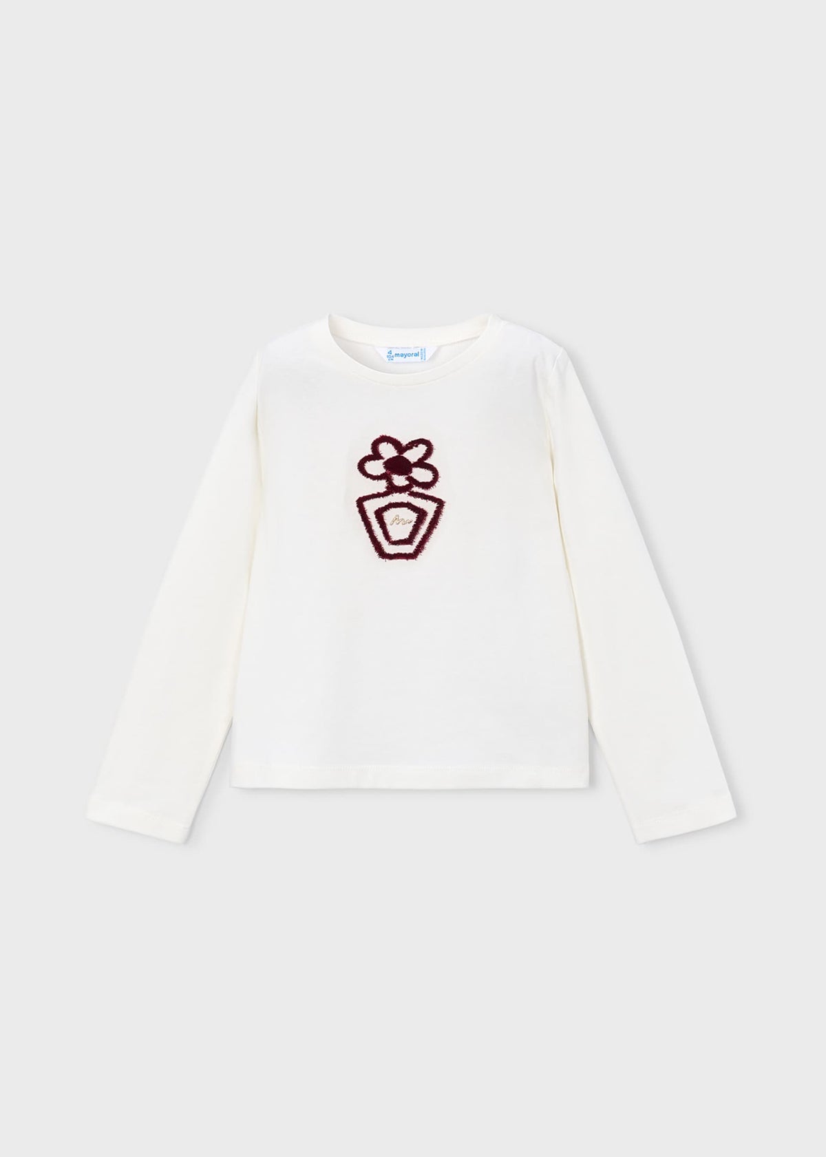 Einfaches Blumen-T-Shirt für Mädchen