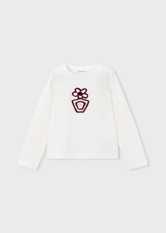 Einfaches Blumen-T-Shirt für Mädchen