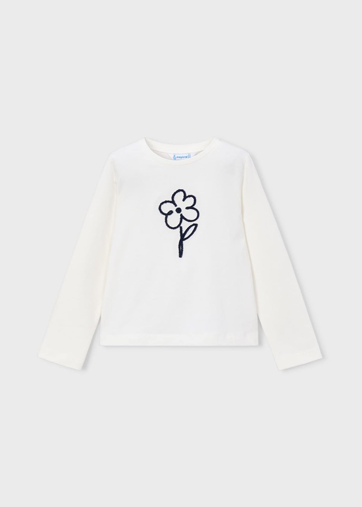 Basic floral T-shirt for girls