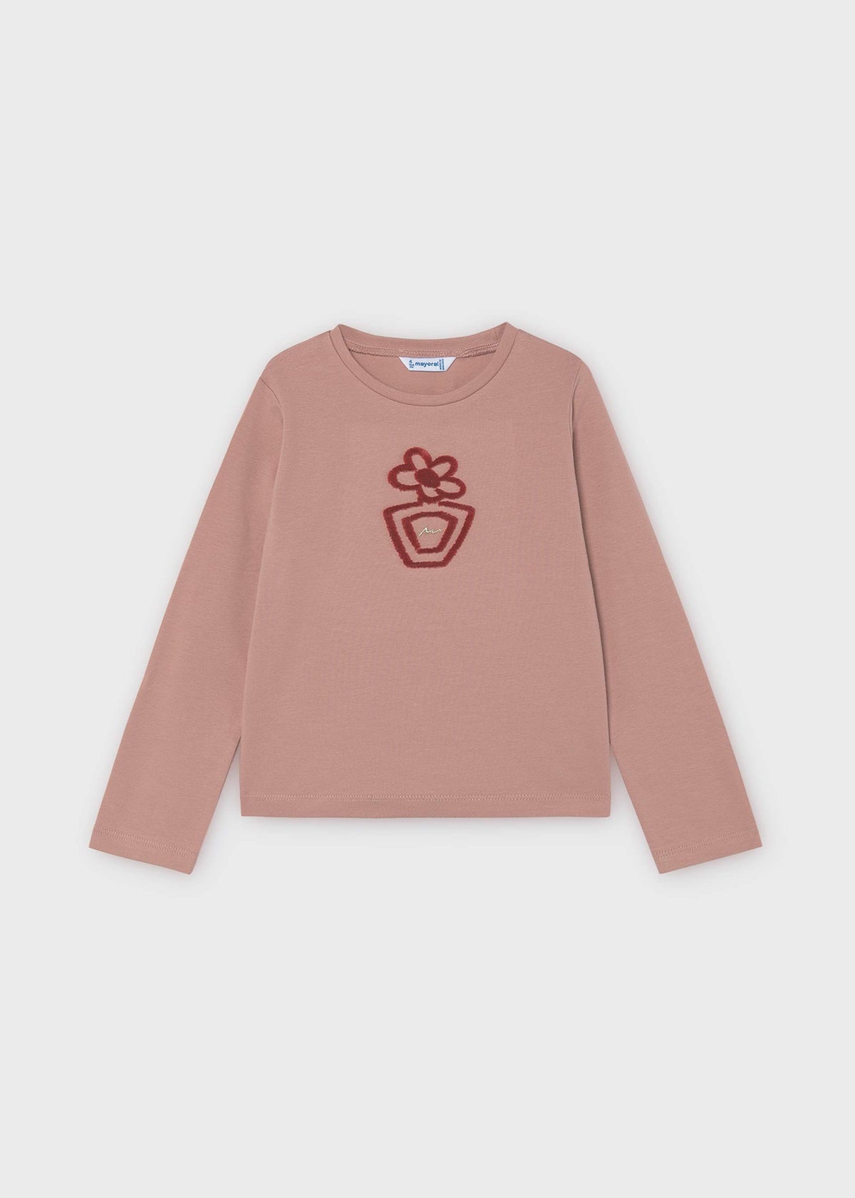 Einfaches T-Shirt mit Blumenmuster für Mädchen
