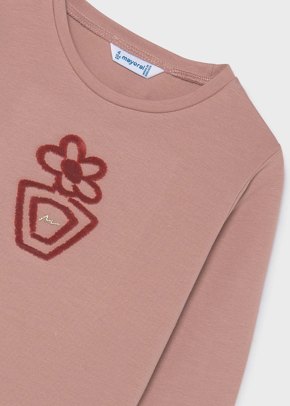 Einfaches T-Shirt mit Blumenmuster für Mädchen