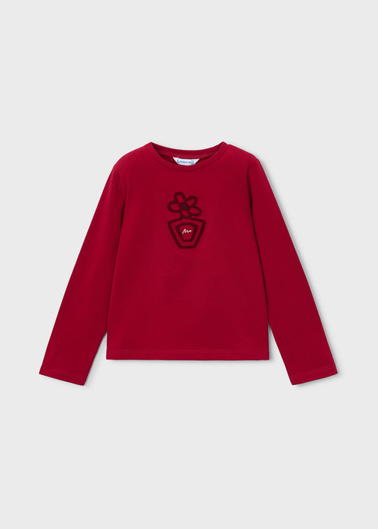 Basic floral T-shirt for girls