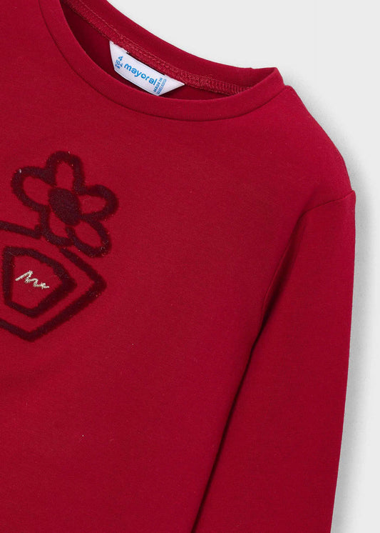 Basic floral T-shirt for girls