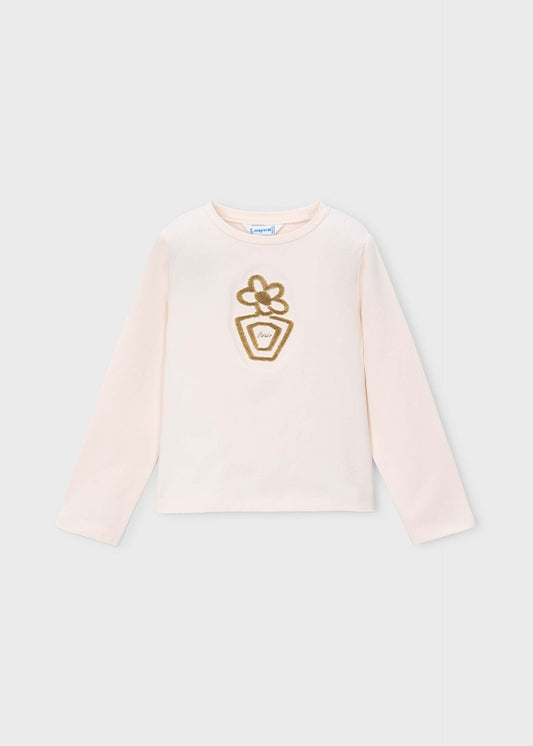 Basic floral T-shirt for girls