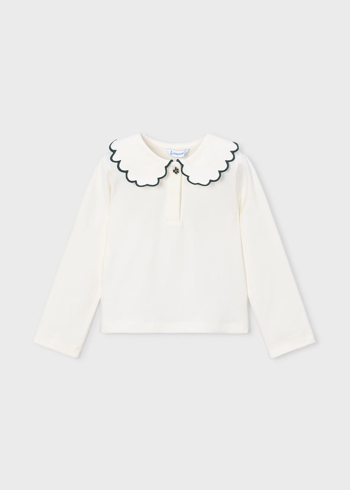 Einfaches Mädchen-Poloshirt mit Bubikragen