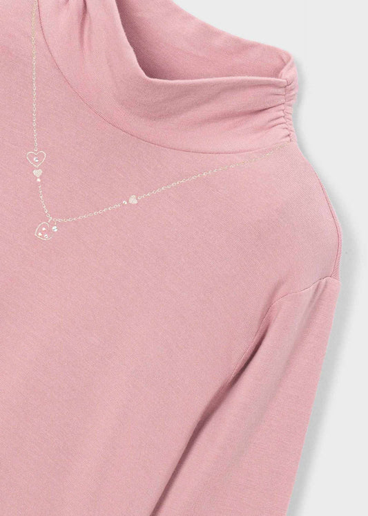 Schlichter Pullover mit halbem Reißverschluss für Mädchen