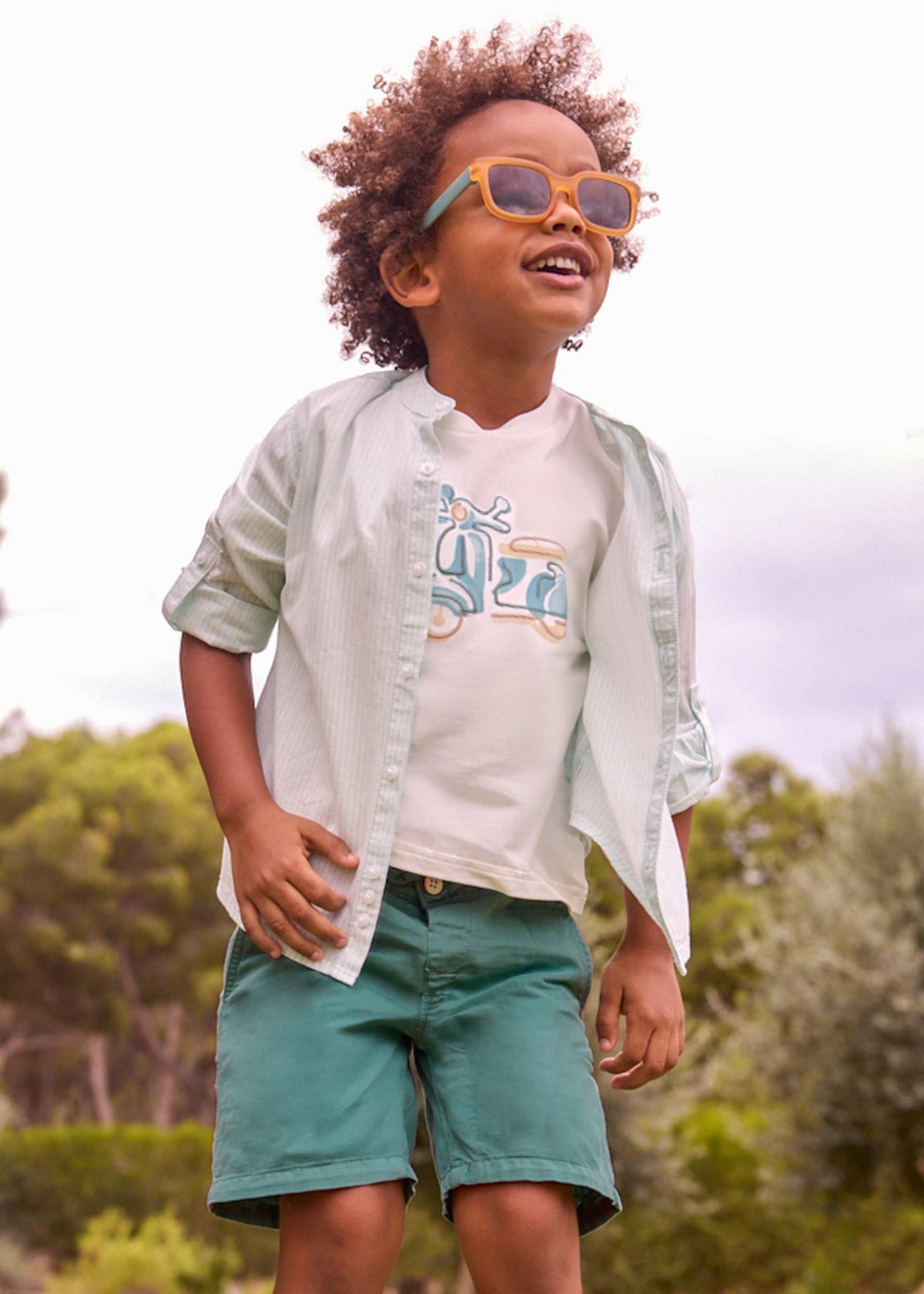 Lässige Bermudashorts aus Leinen für Jungen