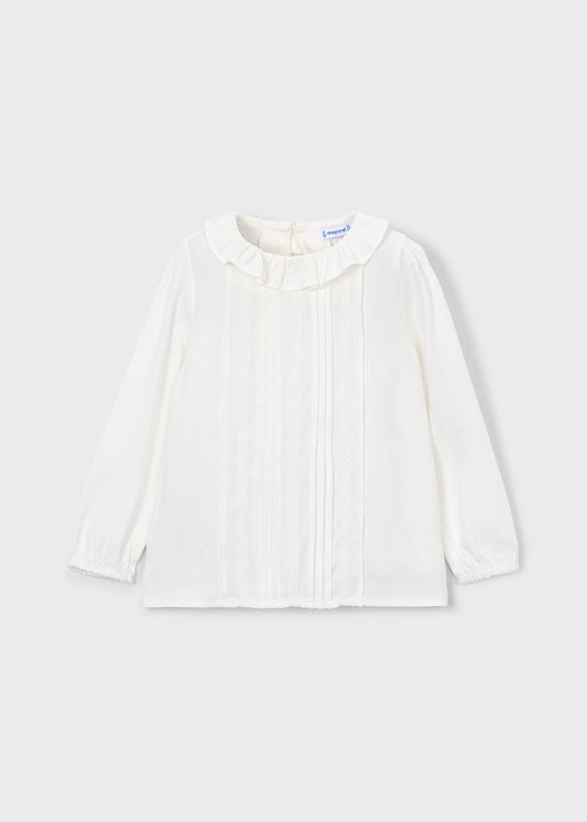 Blouse with drawstrings