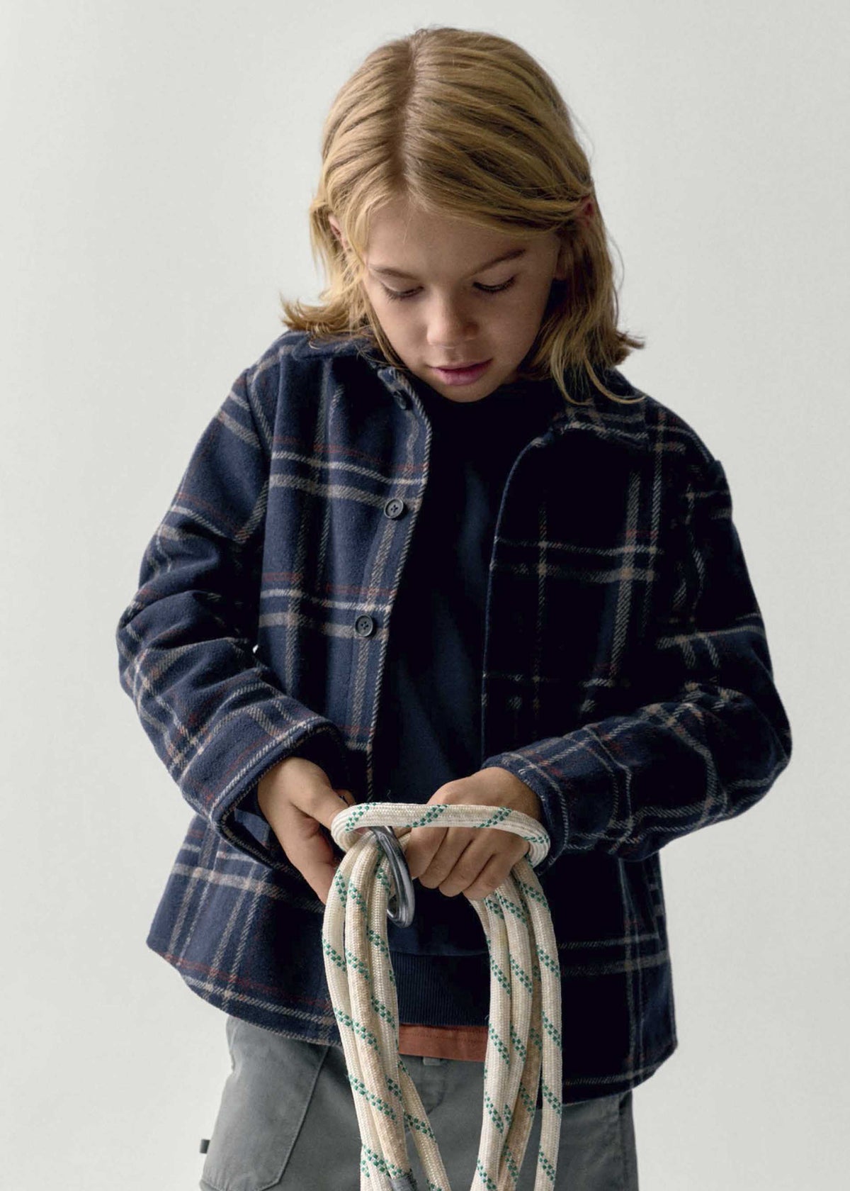 Boston Kids checked flannel overshirt