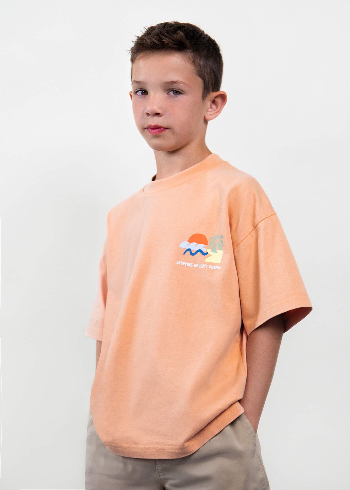 Jungen-T-Shirt mit Boston x Mayoral Illustration