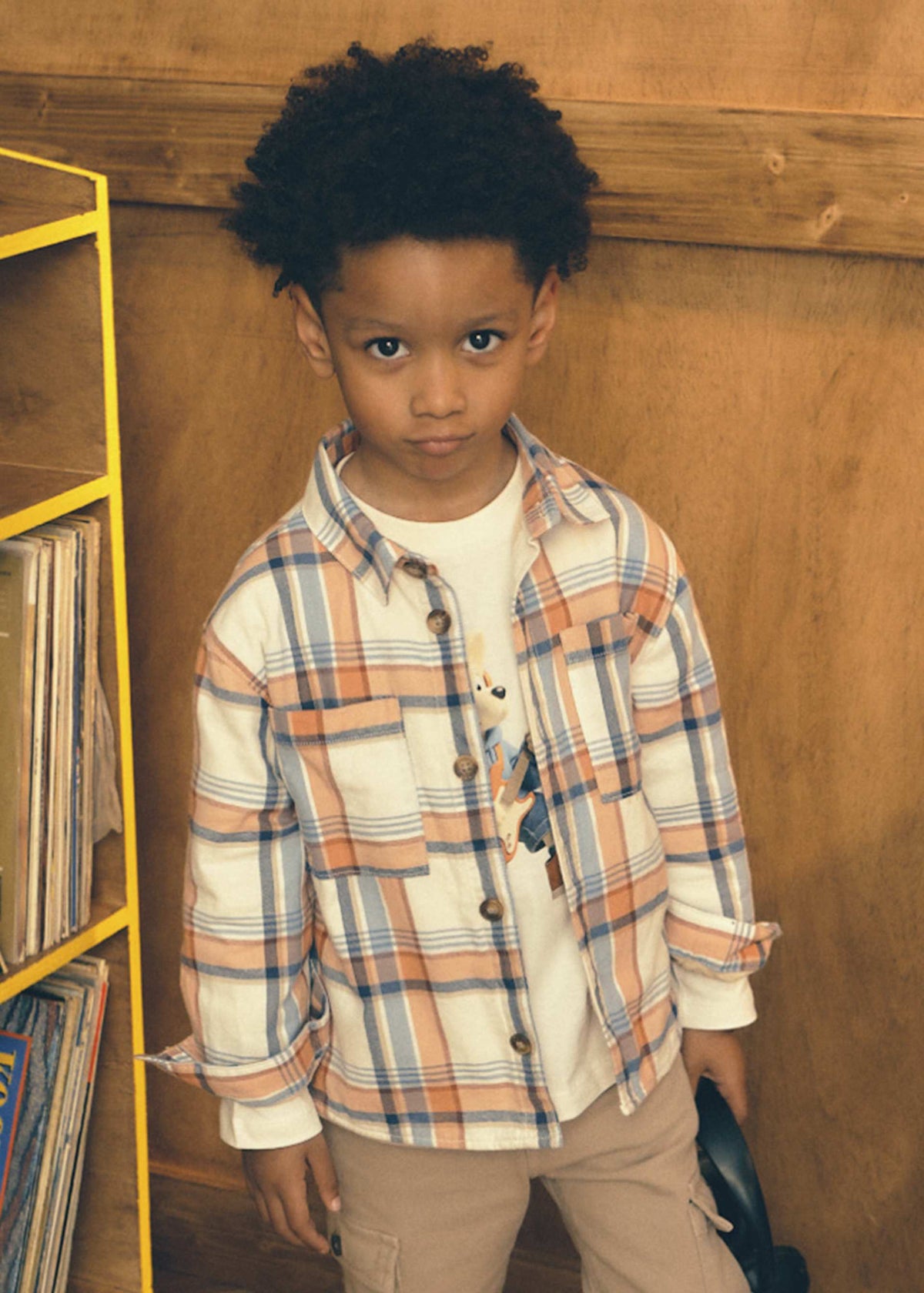 Jungen-Karo-Overshirt