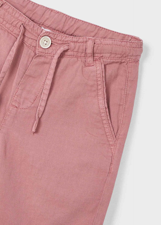 Boy linen shorts with drawstring