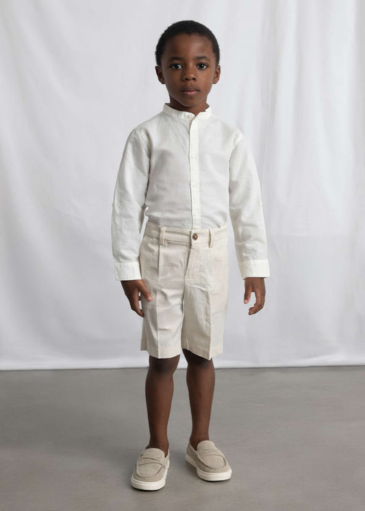 Boy long-sleeved linen shirt