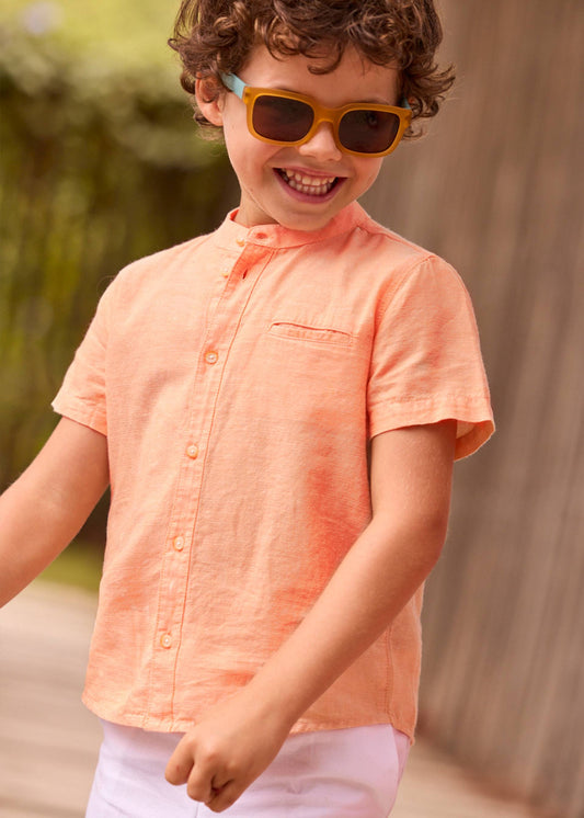 Boy mandarin collar shirt