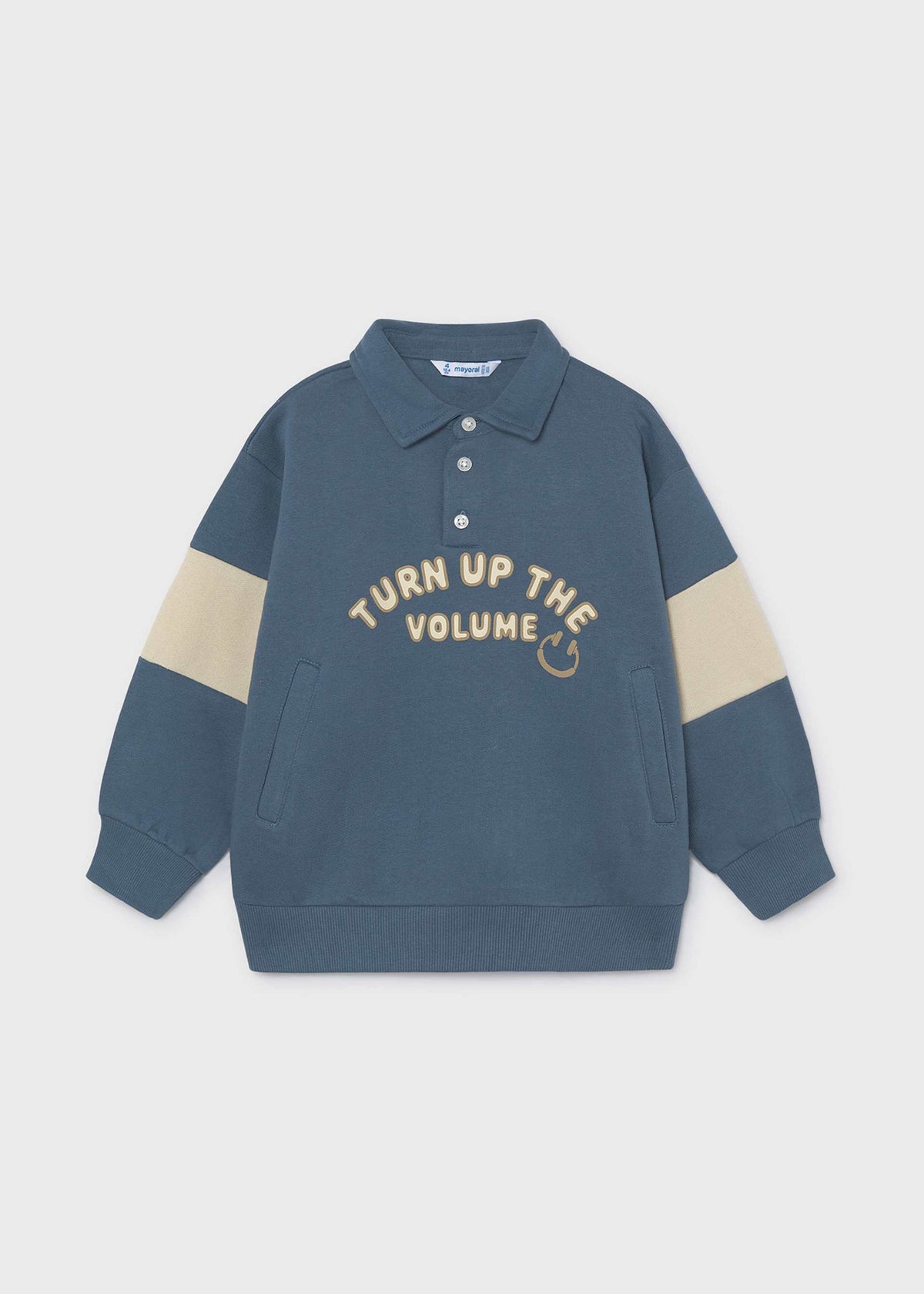 Boy polo collar striped jumper