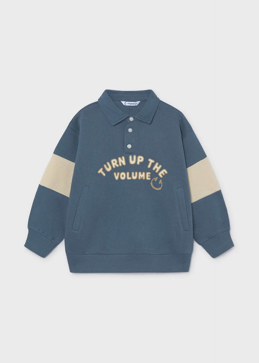 Boy polo collar striped jumper