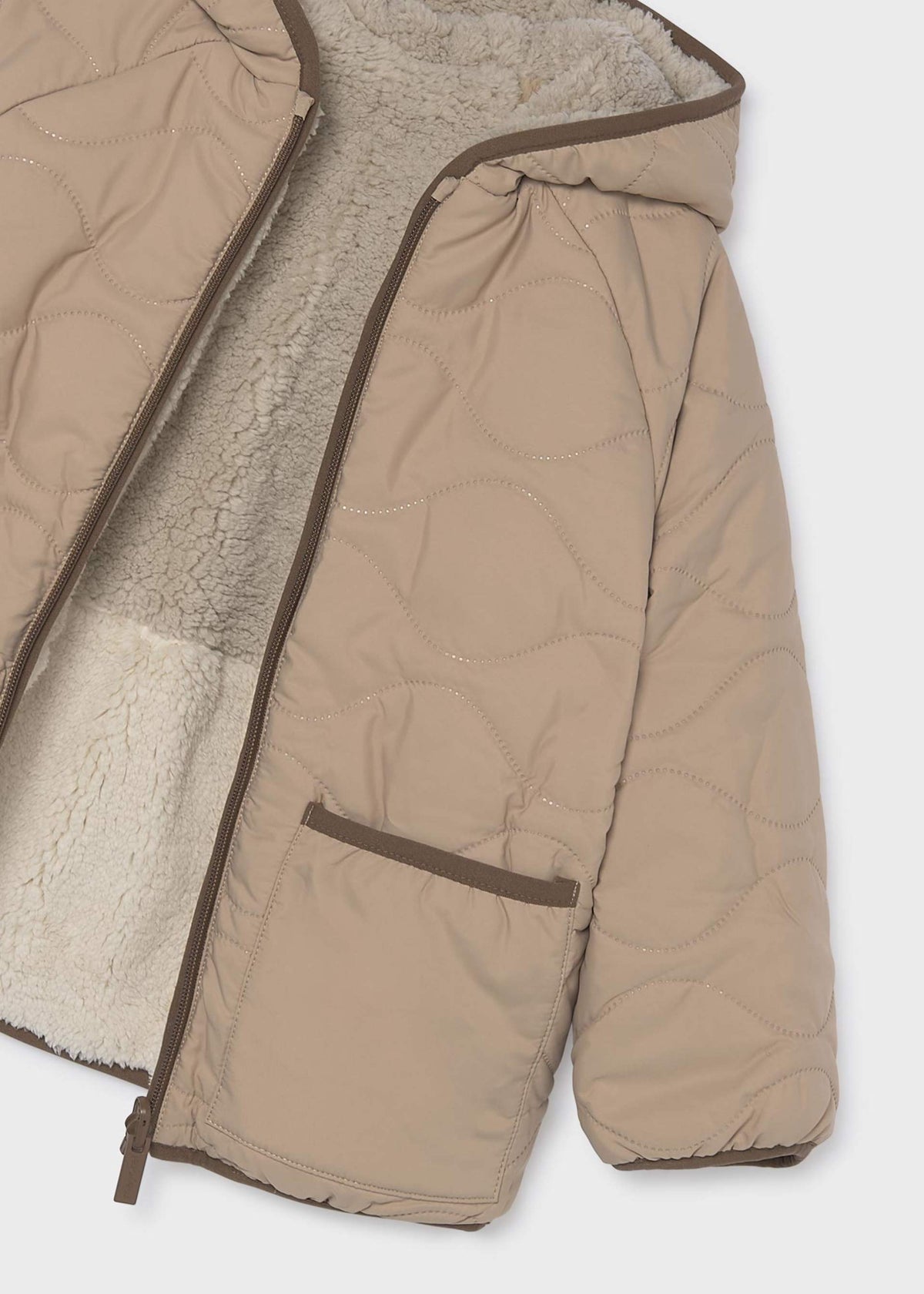Wendbare Lammfelljacke für Jungen
