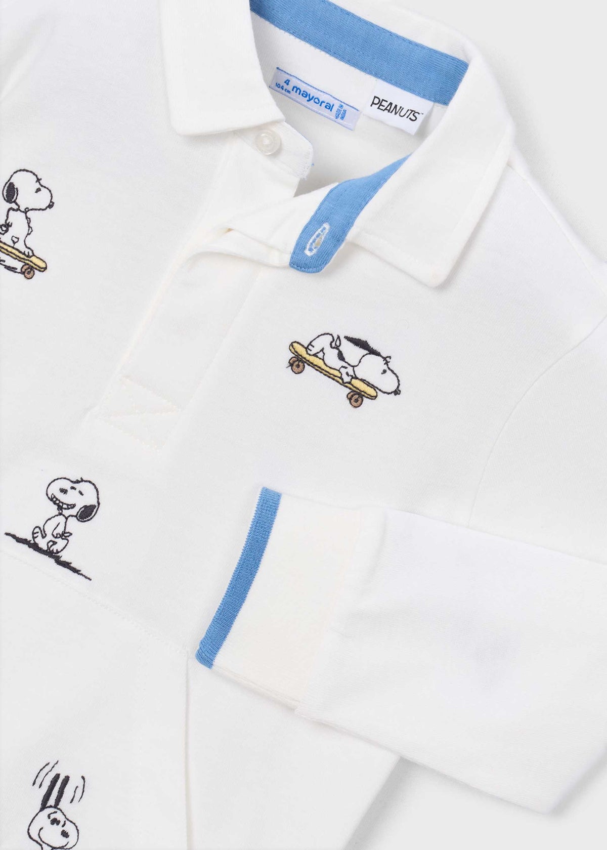 Jungen-Poloshirt mit Snoopy-Peanuts-Stickerei