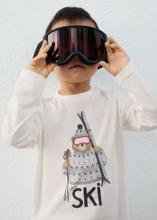 Boys' bear ski T-shirt