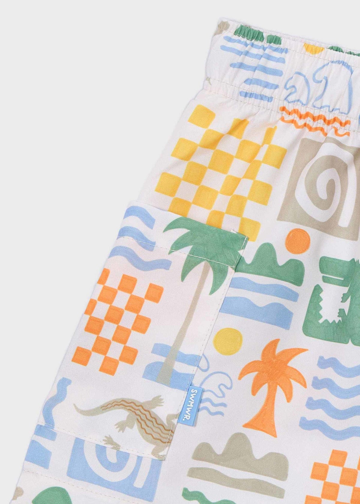 Boys bermuda print swim shorts