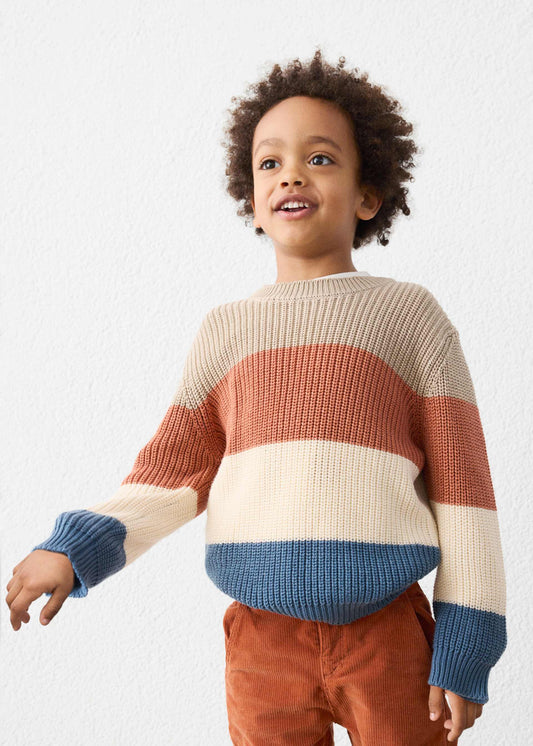 Boys' block-pattern jumper