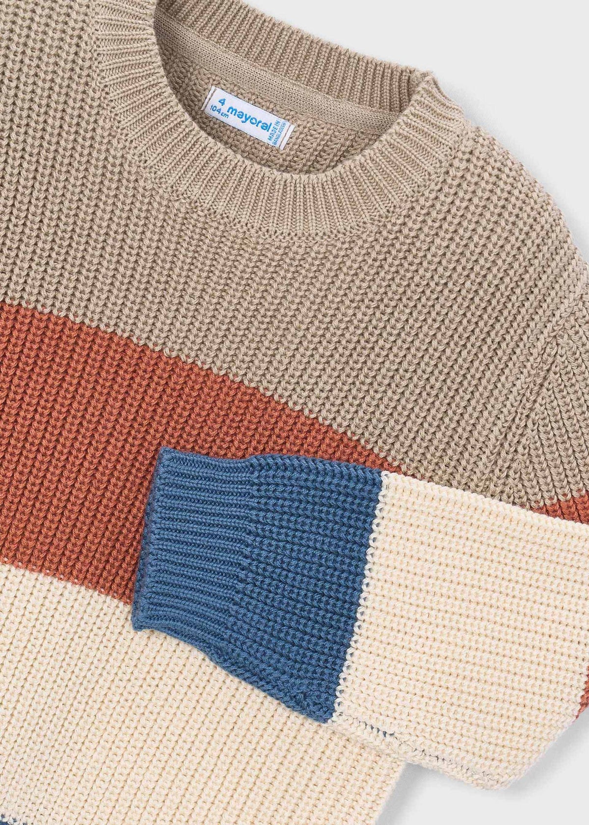 Boys' block-pattern jumper