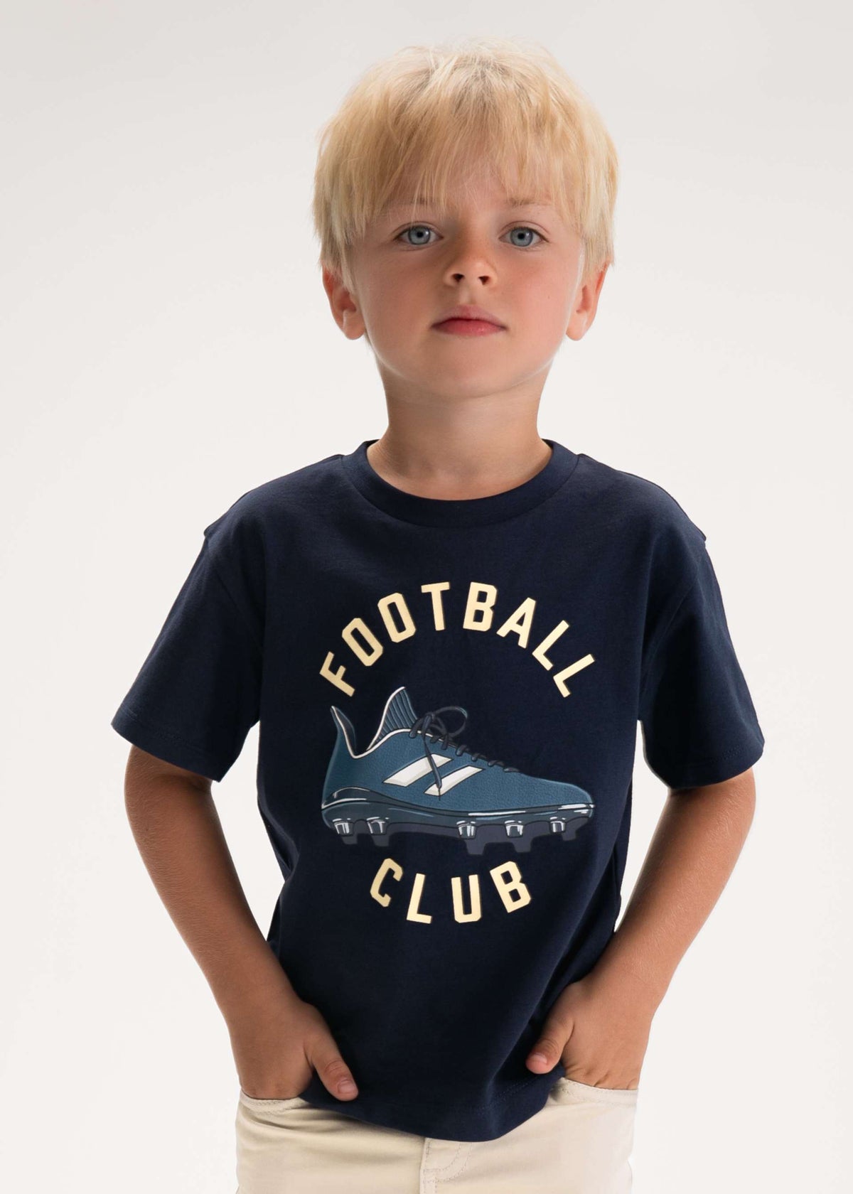 Boys' football boots T-shirt
