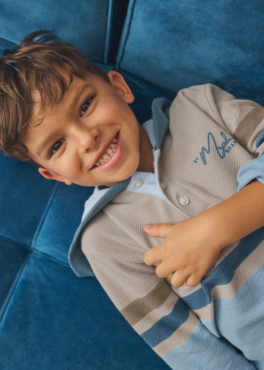 Boys' hooded polo shirt